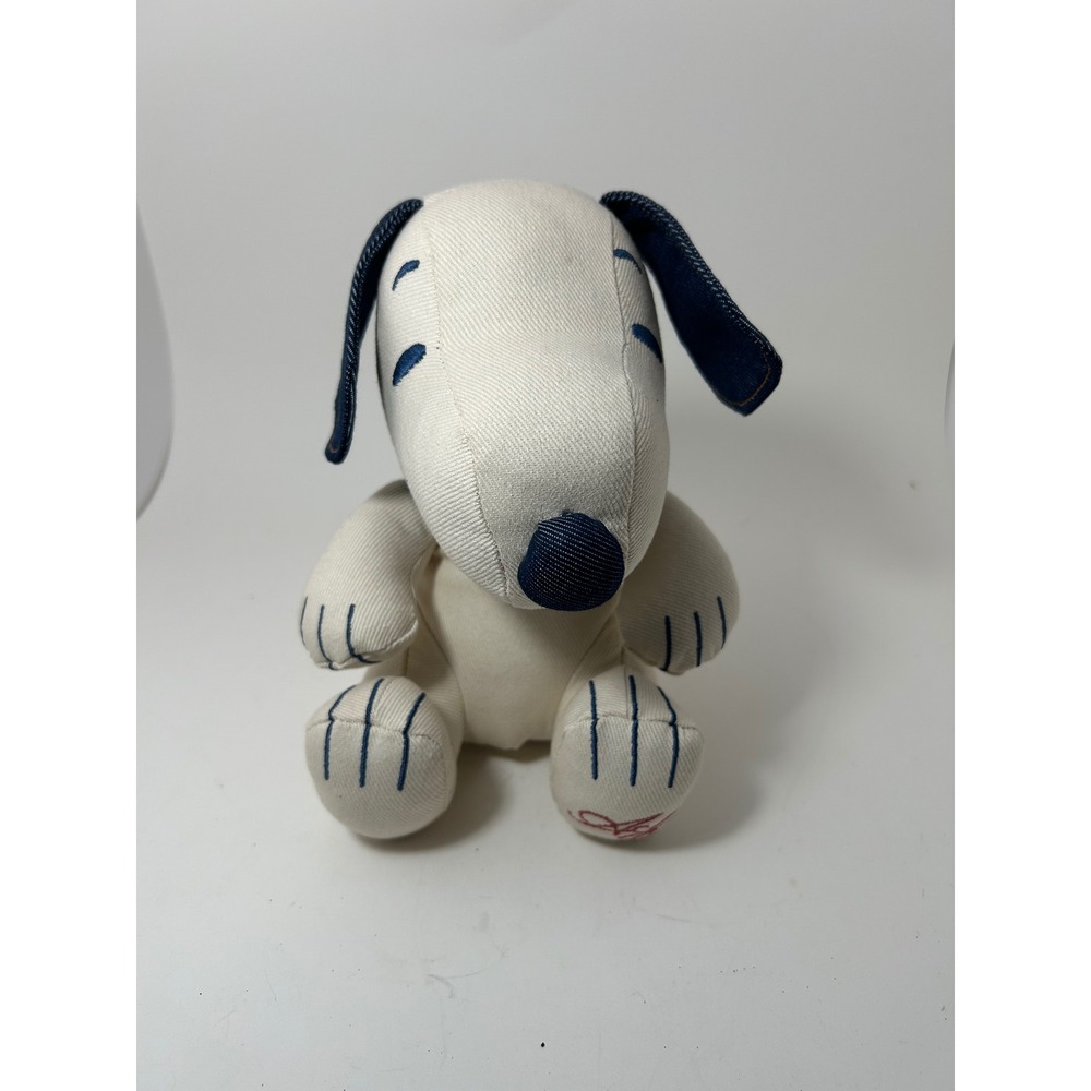 American Eagle Peanuts Snoopy Plush Denim‎ Twill Cream Indigo Blue Collectible